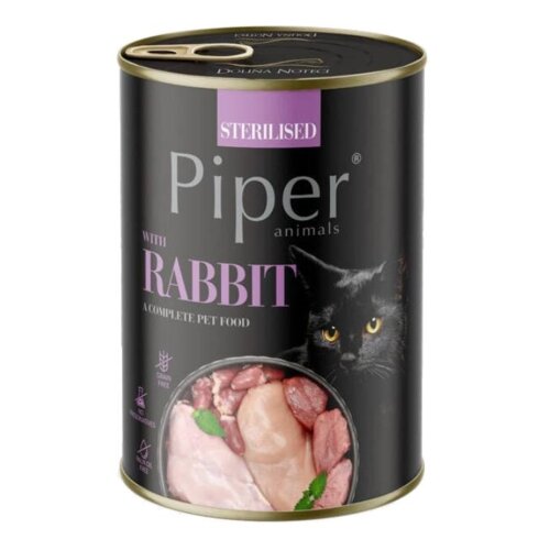 Karma dla kota PIPER Animals Sterilised z królikiem 400 g