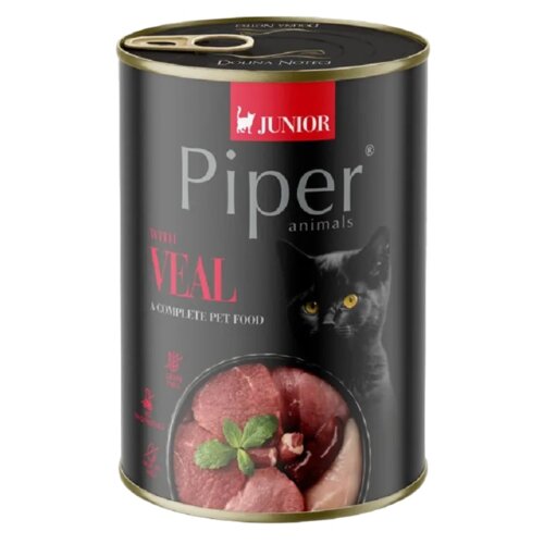 Karma dla kota PIPER Animals Junior z cielęciną 400 g