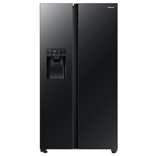 Lodówka HISENSE RS694N4GBE Side by Side No frost 178.6cm Czarna (szkło) Podajnik wody Kostkarka