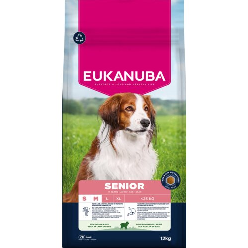 Karma dla psa EUKANUBA Senior Small and Medium Breed Jagnięcina 12 kg