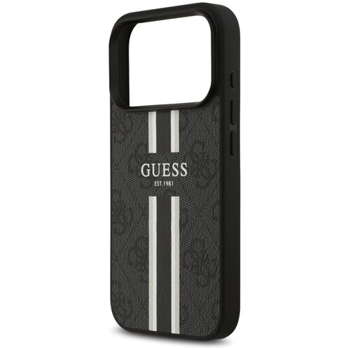 Etui GUESS 4G Printed Stripes MagSafe do Apple iPhone 17 Pro Czarny