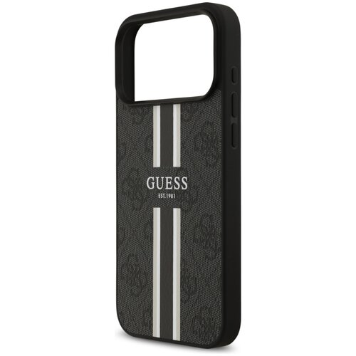 Etui GUESS 4G Printed Stripes MagSafe do Apple iPhone 17 Pro Max Czarny
