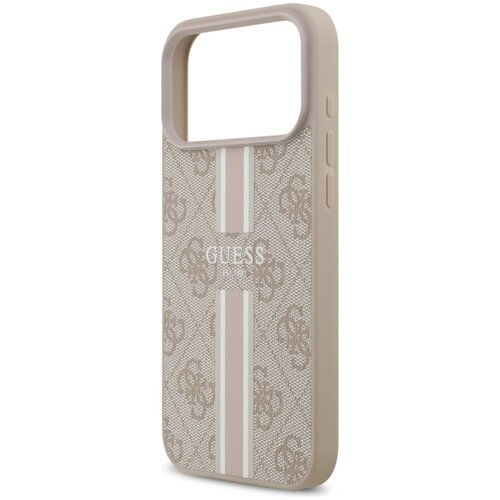 Etui GUESS 4G Printed Stripes MagSafe do Apple iPhone 17 Pro Max Różowy