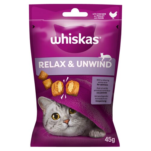 Przysmak dla kota WHISKAS Relax & Unwind Kurczak 24 x 45 g