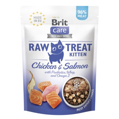 Przysmak dla kota BRIT Raw Treat Cat Kitten Kurczak z łososiem 30 x 40 g