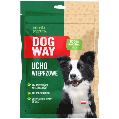 Przysmak dla psa DOGWAY Ucho Wieprzowe 33 x 35 g