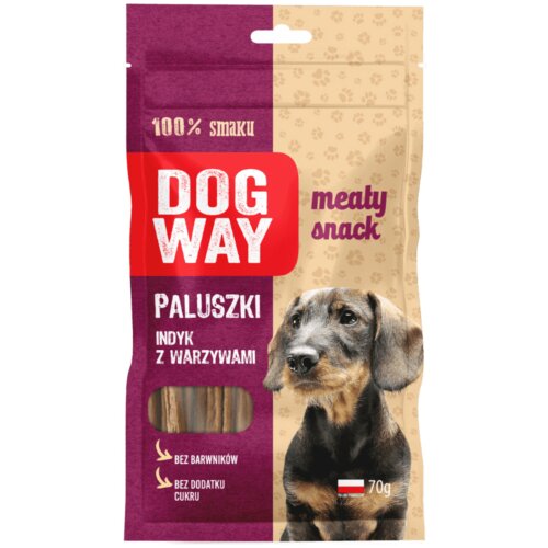 Przysmak dla psa DOGWAY Meaty Snack Paluszki Indyk z warzywami 48 x 70 g