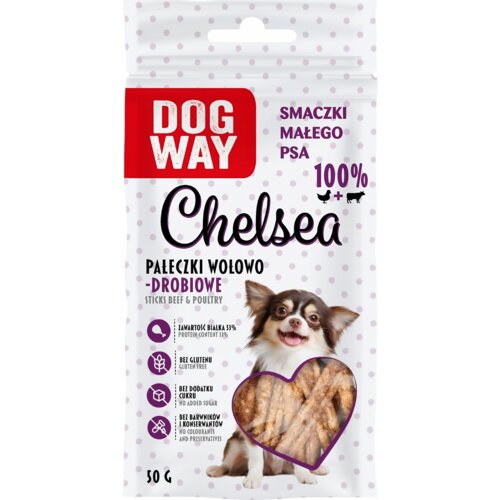 Przysmak dla psa DOGWAY Chelsea Wołowo-drobiowy 54 x 50 g
