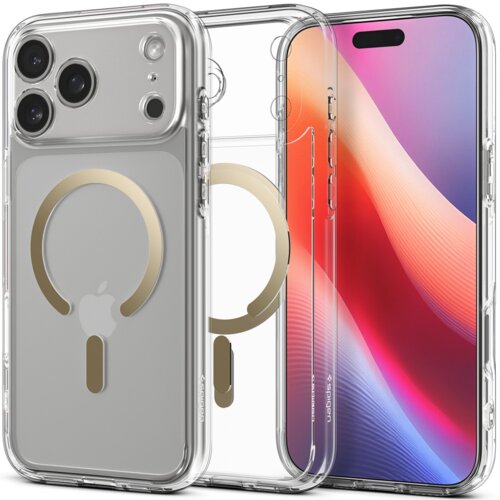 Etui SPIGEN Ultra Hybrid Mag MagSafe do Apple iPhone 17 Pro Przezroczysto złoty
