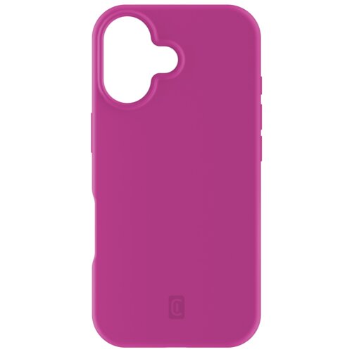 Różowe etui na telefon z wycięciem na aparat, wykonane z gładkiego materiału, z widocznym logo producenta w dolnej części. Produkt jest przeznaczony do modelu Apple iPhone 17.