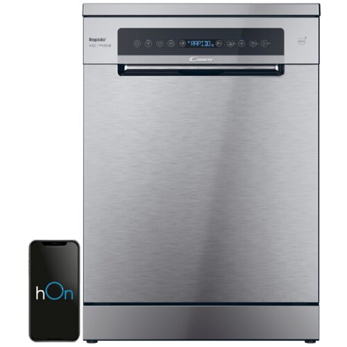 Zmywarka CANDY Rapido CF 6B2S3PSX Wash&dry 35', Smart Sensor - czujnik załadunku, Smart Door - automatycznie otwierane drzwi, hOn