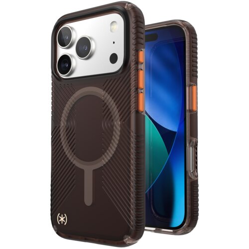 Etui SPECK Presidio Lux Grip MagSafe do Apple iPhone 17 Pro Brązowo pomarańczowy