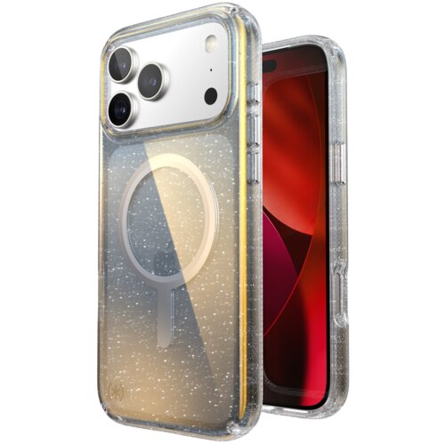 Etui SPECK Presidio Lux MagSafe do Apple iPhone 17 Pro Max Przezroczysto brokatowy