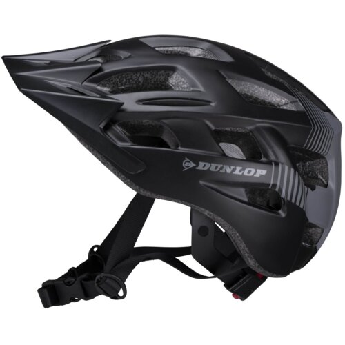 Kask rowerowy DUNLOP 266916 Czarny MTB z lampką (rozmiar M)