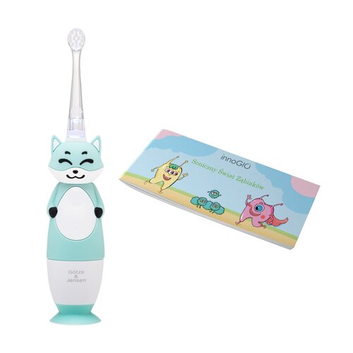 Szczoteczka soniczna dla dzieci GOTZE & JENSEN ST050B Kids z podświetleniem Niebieska + Komiks Soniczny Świat Ząbiaków