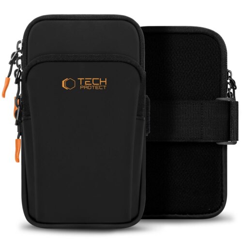 Etui TECH-PROTECT M7 Universal Sport Armband Czarno-pomarańczowy