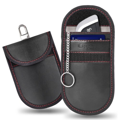Etui z ochroną RFID na kluczyki TECH-PROTECT KLR100 RFID Signal Blocker Czarno-czerwony