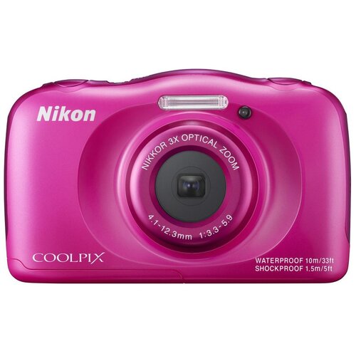 NIKON Coolpix S33 Różowy + Plecak Aparat - niskie ceny i