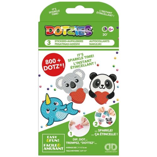 Zestaw kreatywny DIAMOND DOTZ Naklejki Love You Chums 018-DTZ12037