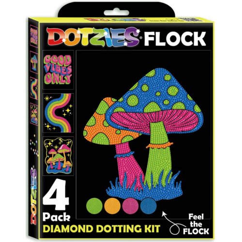 Zestaw kreatywny DIAMOND DOTZ Adults Flocked Neon Good Vibes 018-DTZ4005