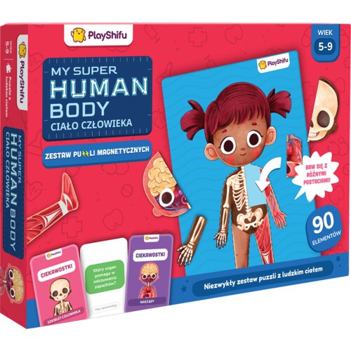 Puzzle magnetyczne PLAYSHIFU My super human body 011-BLM0012 (90 elementów)