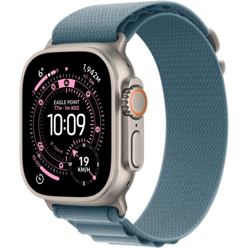 Apple Watch Ultra 3 GPS + Cellular 49mm koperta tytanowa (naturalny) + pasek Alpine rozmiar M (jasnoniebieski)
