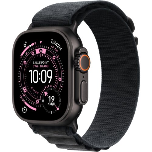 Apple Watch Ultra 3 GPS + Cellular 49mm koperta tytanowa (czarny) + pasek Alpine rozmiar L (czarny)