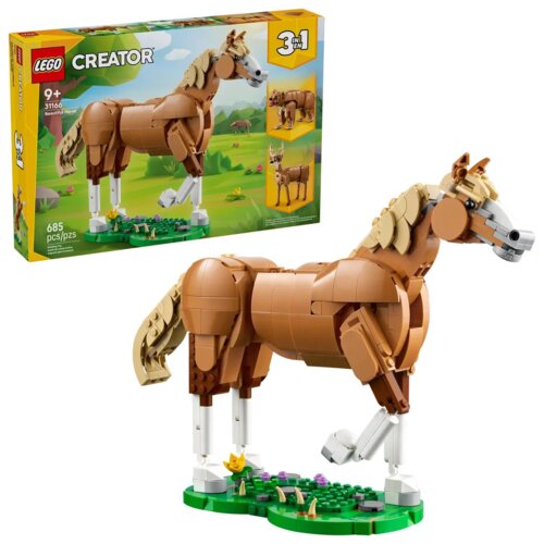 LEGO 31166 Creator 3w1 Piękny koń, przebudowa na niedźwiedzia lub jelenia