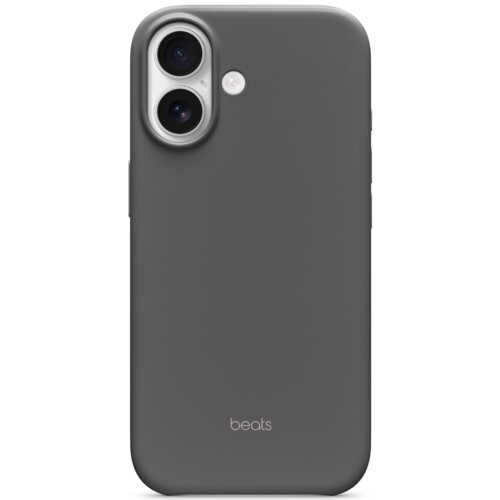 Granitowo-szare etui na telefon z dwoma wycięciami na obiektywy aparatu i jednym na lampę błyskową, z widocznym logo "beats" na dole. Produkt jest przeznaczony do Apple iPhone 17 i posiada funkcję MagSafe Camera Control.
