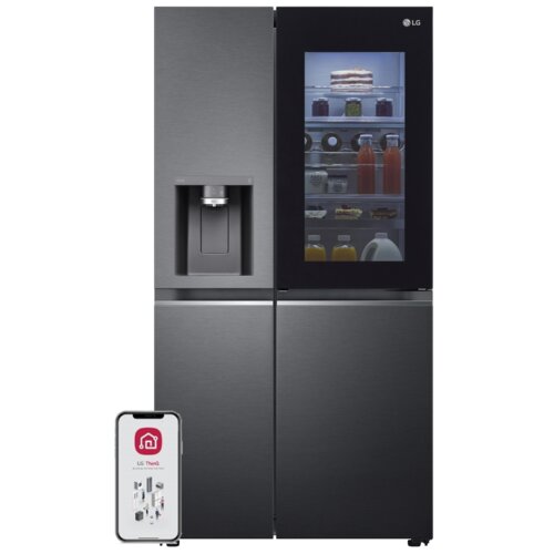 Lodówka LG GSXV90MCAE Side by Side 179cm Srebrna LinearCooling