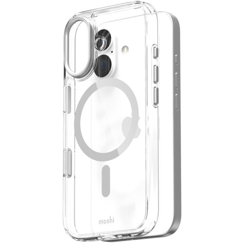 Etui MOSHI iGlaze MagSafe do Apple iPhone 17 Przezroczysto srebrny