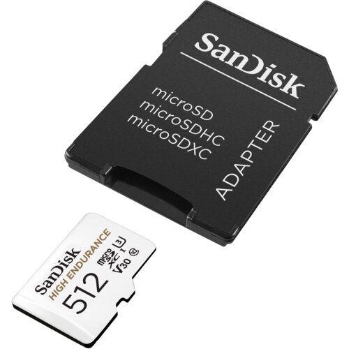 Karta pamięci SANDISK High Endurance microSD 512GB + Adapter