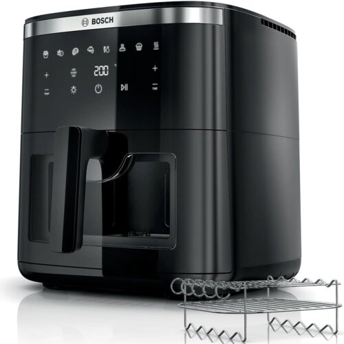 Air Fryer Frytkownica beztłuszczowa BOSCH Serie 6 MAF671B1 7.2l z 7 automatycznymi programami i okienkiem do podgląd potrawy