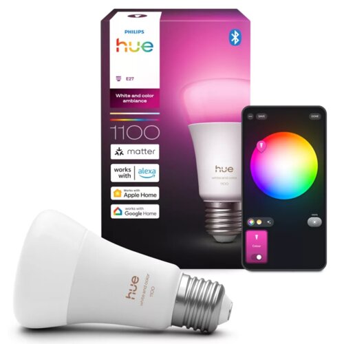 Inteligentna żarówka LED PHILIPS HUE 929003853501 8.1W E27 Bluetooth, ZigBee