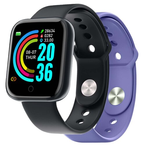 Smartwatch CELLY Trainerbeat Czarny + Fioletowy Pasek
