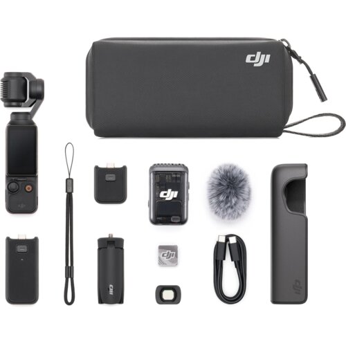 Kamera sportowa DJI OSMO POCKET 3 CREATOR COMBO, filmy 4K 120FPS, 166 minut pracy, Wi-Fi, Bluetooth