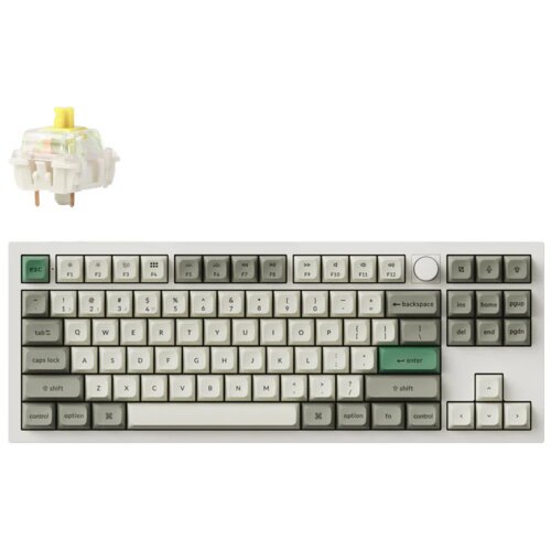 Klawiatura KEYCHRON Q3 Max Wireless Switch Gateron Jupiter Banana Biało-szaro-zielony + Program MICROSOFT 365 Personal