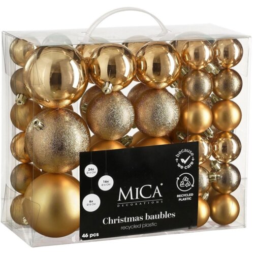 Bombki MICA 8 cm Miedziany (46 sztuk)