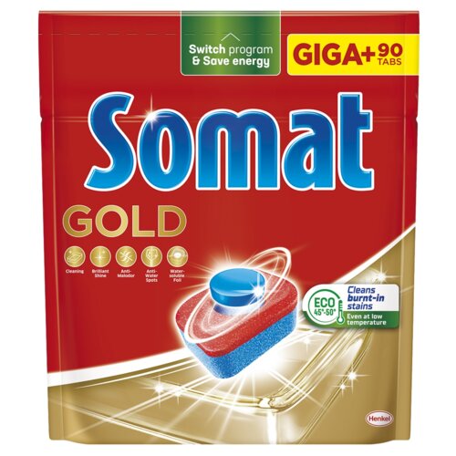 Tabletki do zmywarek SOMAT Gold - 90 szt. + Kapsułki do czyszczenia zmywarki SOMAT Machine Cleaner - 3 szt.