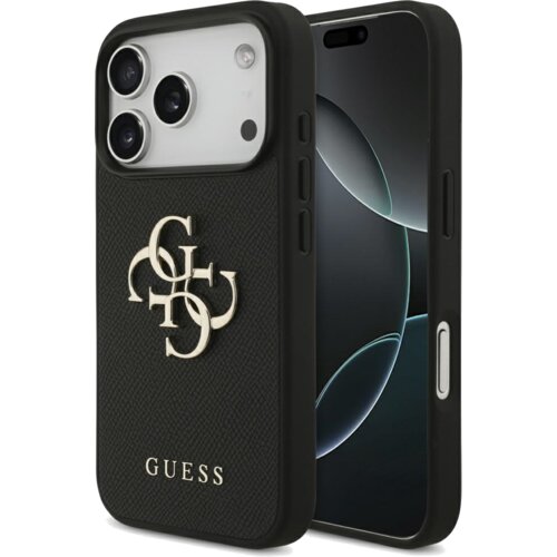 Etui GUESS Grained Big 4G & Classic Logo do Apple iPhone 17 Pro Czarny