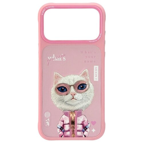 Etui NIMMY Cool&Cute 2.0 Cat do Apple iPhone 17 Pro Max Różowy