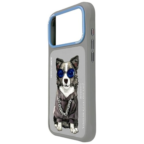 Etui NIMMY Glasses Cool Dog do Apple iPhone 17 Pro Szary