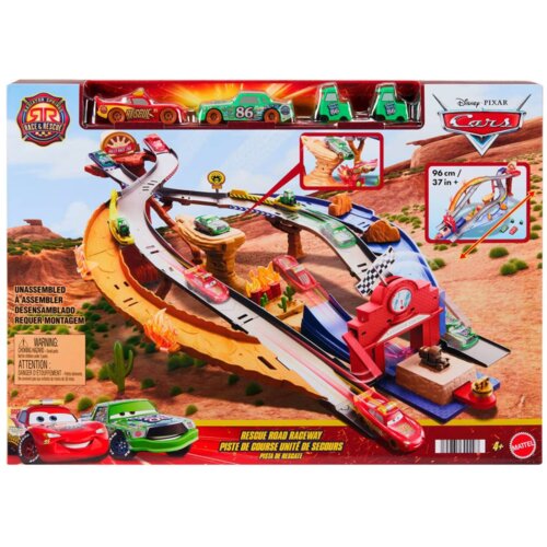Tor MATTEL Cars Auta Droga Ratunkowa wyścig z przeszkodami Zestaw JFL57