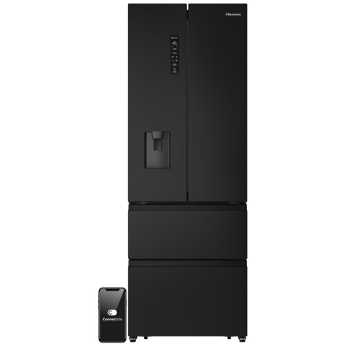 Lodówka HISENSE RF5S454GMFE No Frost 200cm Czarna 4D SkyLine B No frost 200cm Czarna Wi-Fi ConnectLife Metal Tech Cooling