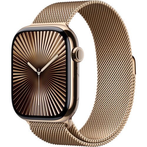Apple Watch 10 GPS + Cellular 42mm koperta z tytanu (złoty) + bransoleta mediolańska (złoty)