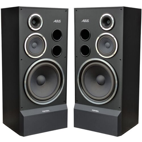 Podłogowe kolumny głośnikowe TONSIL ALTUS 300 Czarne (2 szt.), Obudowa MDF, Typ Bass Reflex, Terminale głośnikowe Bi-wire