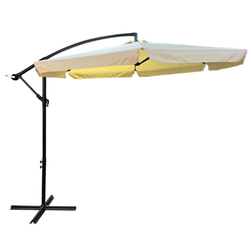 Wodoodporny parasol ogrodowy i tarasowy CYNIA w kolorze beżowym waga 11,7 kg wymiary 300x300x245 cm