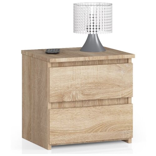 Szafka nocna AKORD CL2 Dąb Sonoma 40 cm 2 szuflady kolor Dąb Sonoma mat 40x35x40 cm