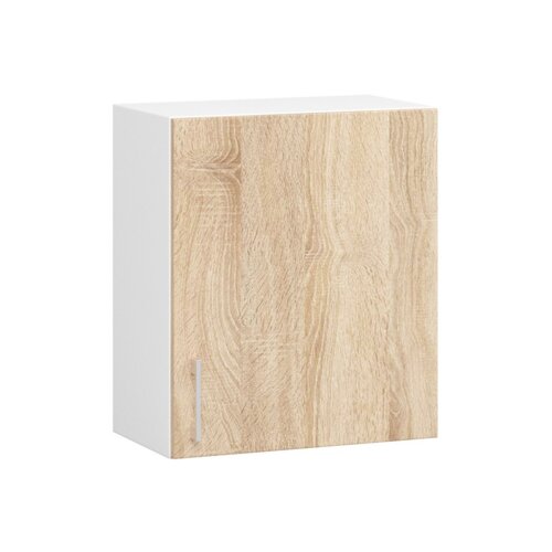 Szafka kuchenna AKORD W50 system LIMA Biała 50 cm 1 drzwi kolor Dąb Sonoma mat 2 półki 50x30,5x58 cm