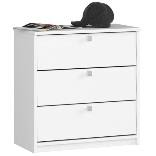 Szafka na buty AKORD MINI Biała 60 cm 3 drzwi kolor Biały mat 3 półki 60x31x62 cm